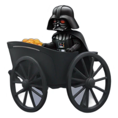 Dark vador qui joue au cart  sticker