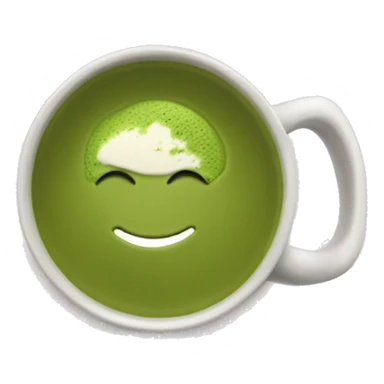 Aesthetic matcha in a mug sticker