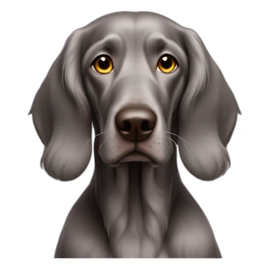 longhair weimaraner sticker