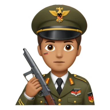 A soldier with a gun on the background of the flag of the German Empire sticker