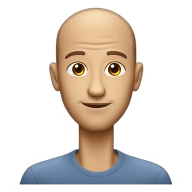 Guy with big forehead and long legs sticker