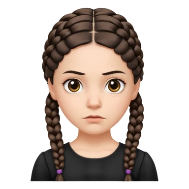 Wednesday with the two braids sticker