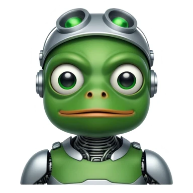 лягушка пепе киборг sticker