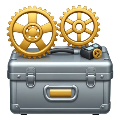  classic gear emoji modern professional design for business presentation sticker
