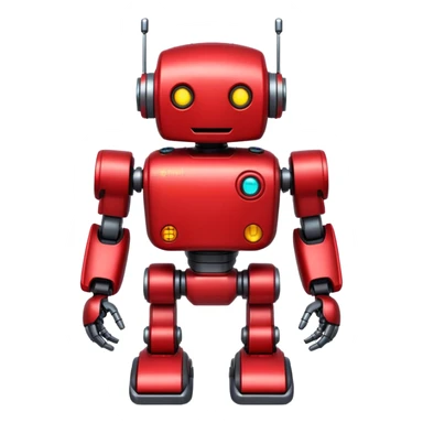 RED Robot Cyberpunk Happy sticker