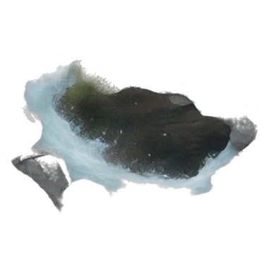 Rock dropped into lake created splash  sticker