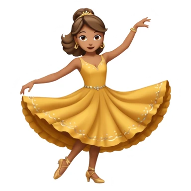 dancer mid-twirl party pose sticker