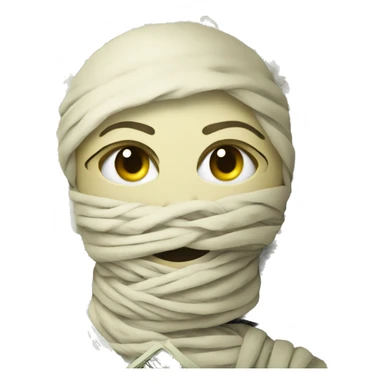 Mummy wrapped around 100 dollar bills sticker