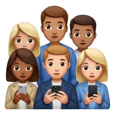 people searching something with iphone sticker