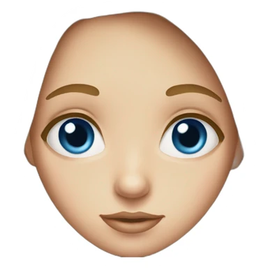 girl with immense blue eyes sticker