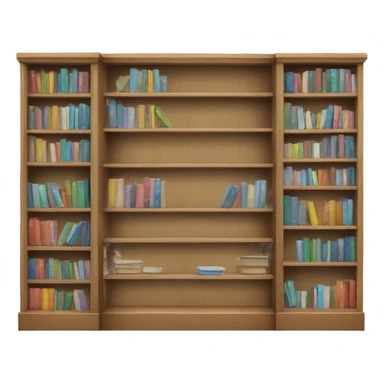 empty bookshelf sticker