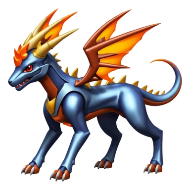 Houndoom-Dialga-Genesect-Pokémon-Fakémon-hybrid-creature sticker
