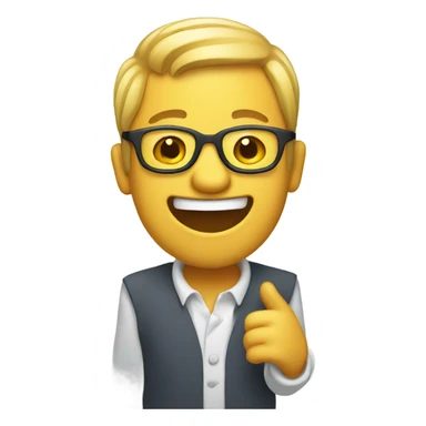 Holding in laugh sticker