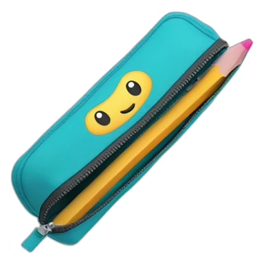 pencil case with zipper sticker