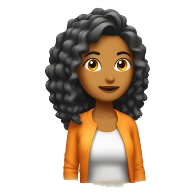 Chica con el cabello naranja  sticker