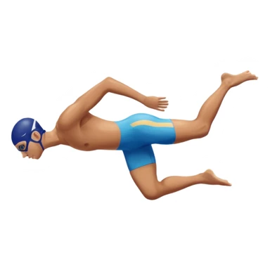 swimmer diving into a swimming pool, side profile view, smooth gradients, clean lines, realistic proportions. sticker