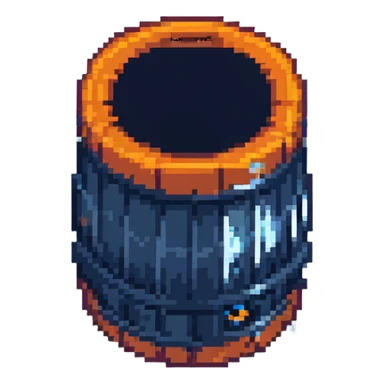 orange road construction barrel with plastic shine sticker