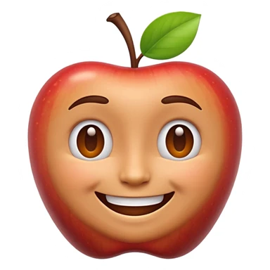 3D Apple style emoji of a person with cartoon-like proportions and cheerful look sticker