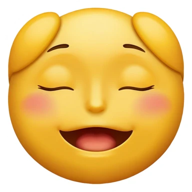 yellow emoji biting lip closed eyes sticker