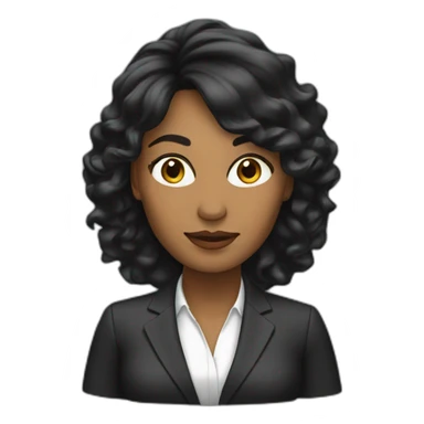 mujer cabello negro ejecutiva sticker