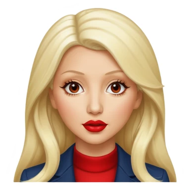 Christina Aguilera with long blonde hair sticker