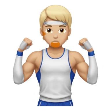 blonde boy athelete sticker