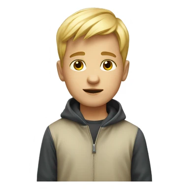 blonde boy portrait focused sticker