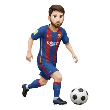 Messi dribbling a soccer ball sticker