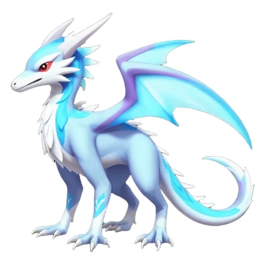scaly flurry dark bioluminescent translucent luminescent neon pastel bright pale Latias-Sergal-Vernid-Silvally-Renamon-Zeraora-Bastet-Fakémon-hybrid-fusion-creature, full body sticker