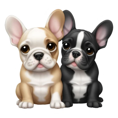 Two Frenchie puppies  sticker