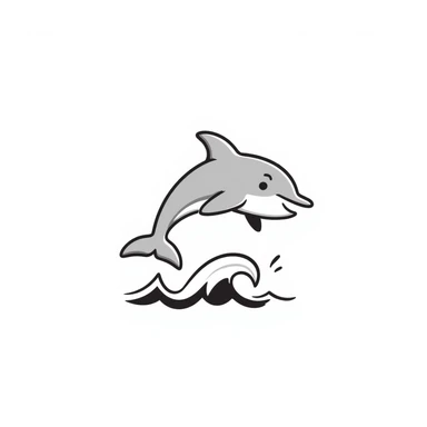 Dolphin sticker