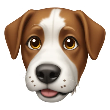 Dog brown and white sticker