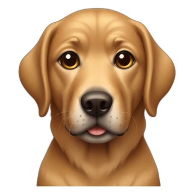 Dark face tan dog  sticker