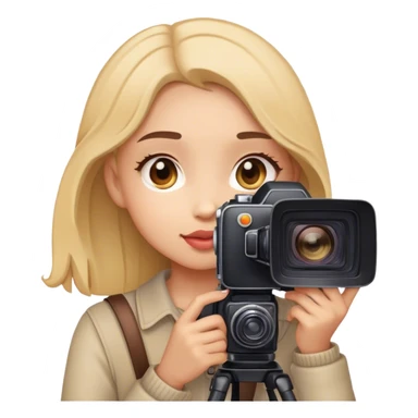 Girl with camera sticker
