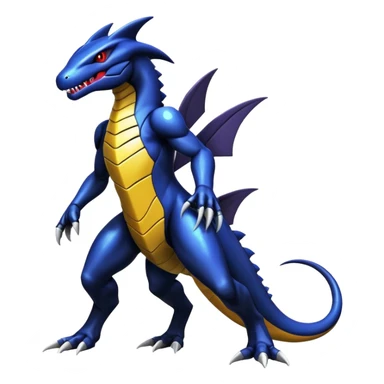 Shiny Exotic Colorful epic Salandit-Garchomp-Genesect-Miraidon-Koraidon-Fakémon-hybrid-creature (full body)  sticker