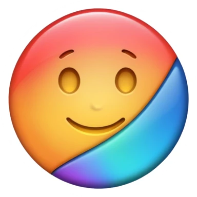 a colourful button not 3d or shading only 1 button no smiley face sticker