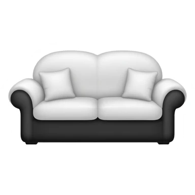 comfy white couch sticker
