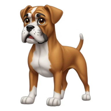 Boxer dog full body sticker