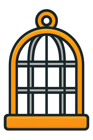 DCA vista come una gabbia stile emoji iphone. sticker