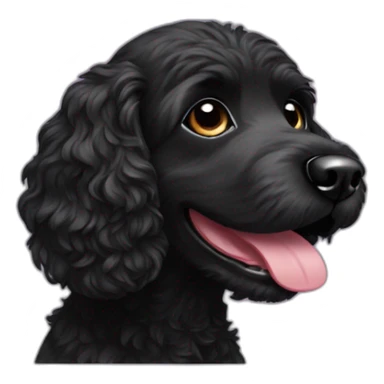 black-spoodle-tongue-out sticker