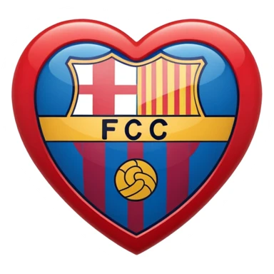 Barcelona FC Logo in heart ❤️ sticker