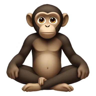 Meditating monkey sticker