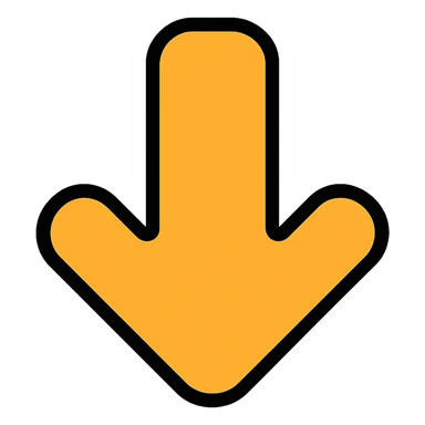down arrow, rounded edges, friendly look, no text sticker