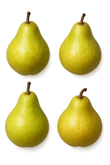 pera visti dall'alto iperrealistiche 4k sticker