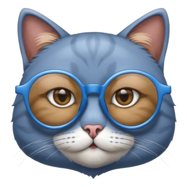 Un chat avec des lunettes sticker