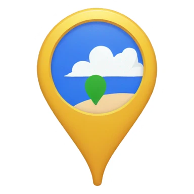 map pin with google logo sticker