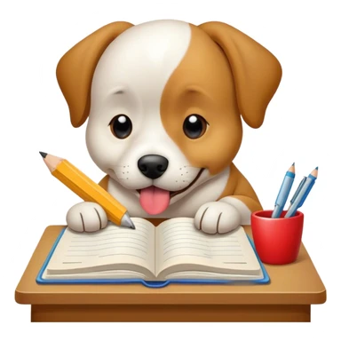 Dog eat homework  sticker