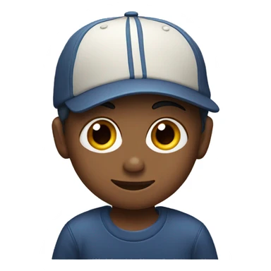 boy with baseball cap and sweater sticker
