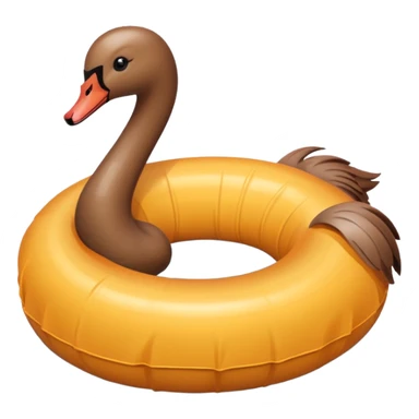 Brown swan inner tube sticker