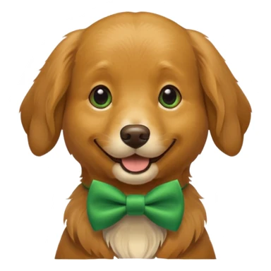 dog with a green bow tie sticker